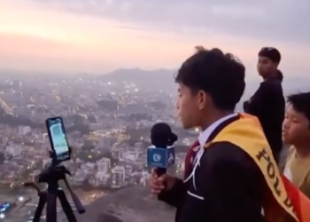 Joven narró la final de la Libertadores desde un cerro tras viajar 18 horas